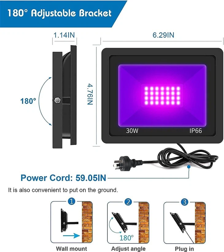 30W Black Lights for Glow Party 2