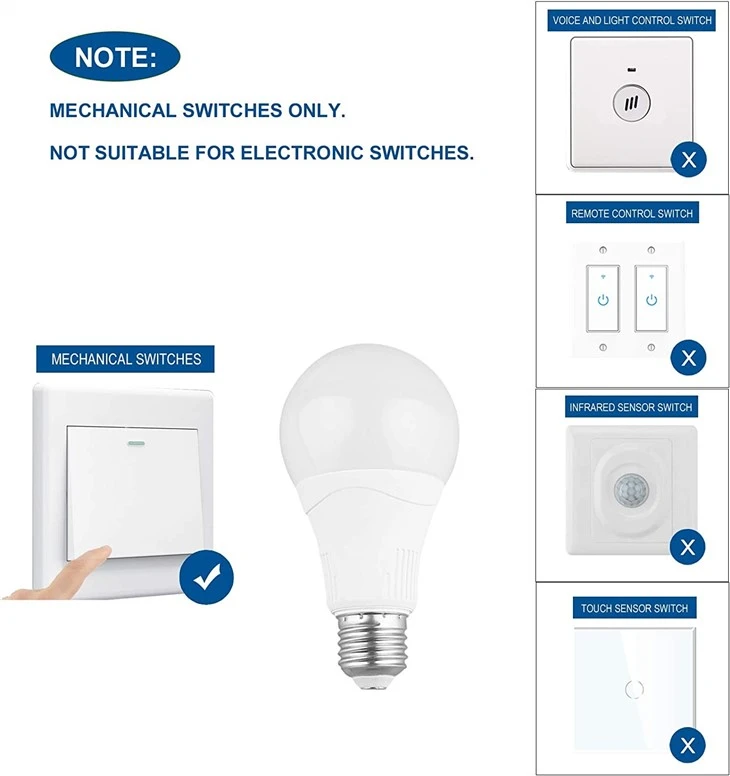 sensor light bulb note